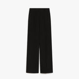 Low-rise flared trousers