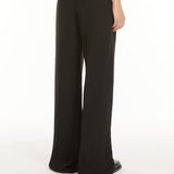 Low-rise flared trousers