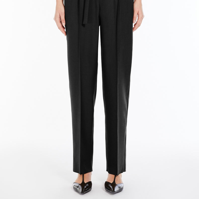 Cashmere foulé trousers
