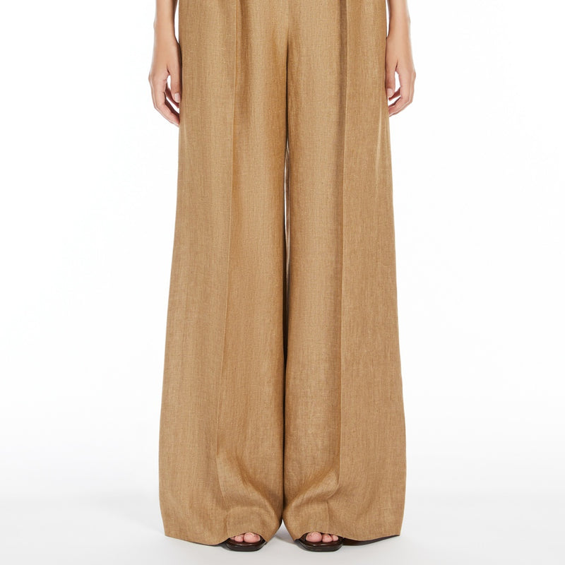 Wide linen trousers
