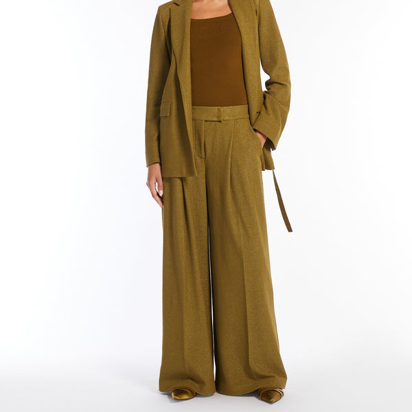 Jacquard jersey palazzo trousers