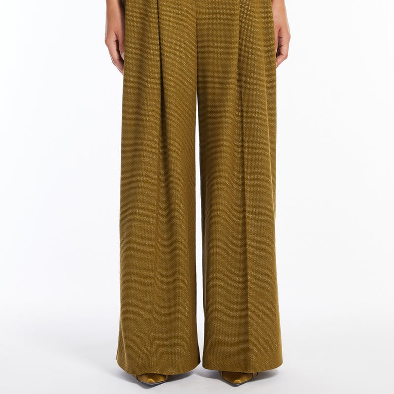 Jacquard jersey palazzo trousers