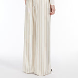 Cotton and linen straight trousers