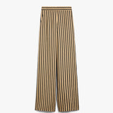 Striped linen and cotton trousers
