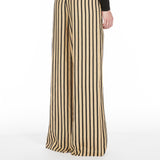 Striped linen and cotton trousers