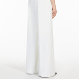 Wide-leg wool canvas trousers