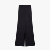Wide-leg wool yarn trousers