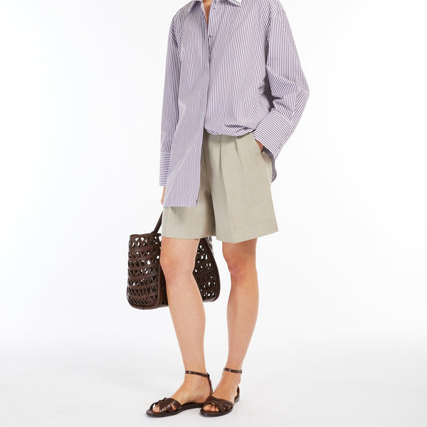 Pure linen shorts