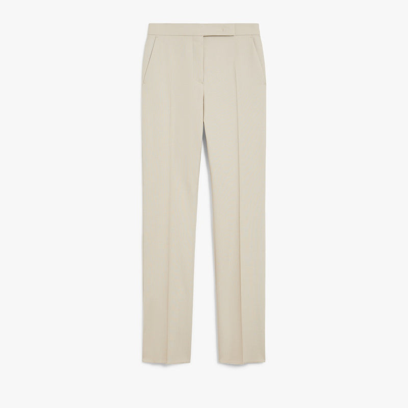 Straight-cut wool, mohair and silk trousers