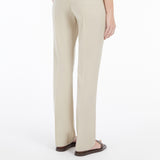 Straight-cut wool, mohair and silk trousers
