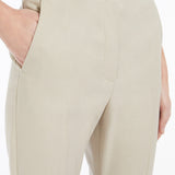 Straight-cut wool, mohair and silk trousers