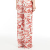 Printed twill trousers