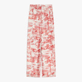 Printed twill trousers