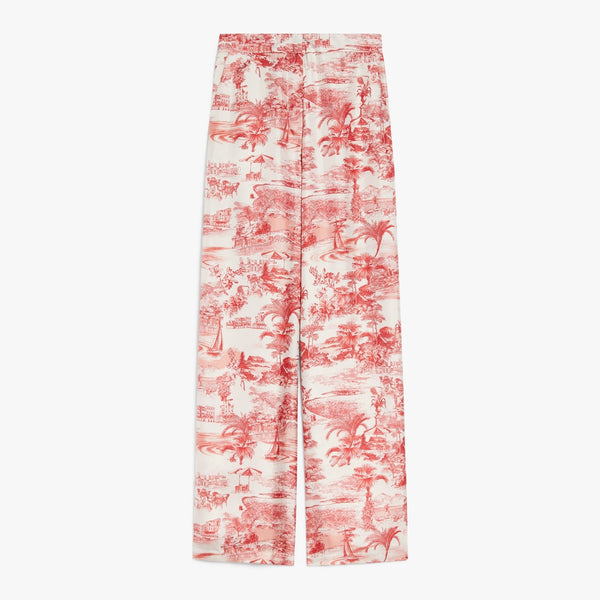 Printed twill trousers