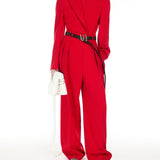 Stretch wool boyfriend trousers