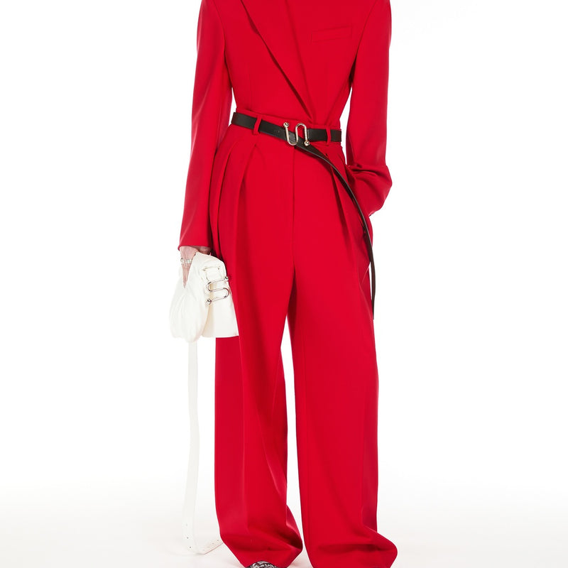 Stretch wool boyfriend trousers