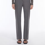 Straight-cut wool, mohair and silk trousers