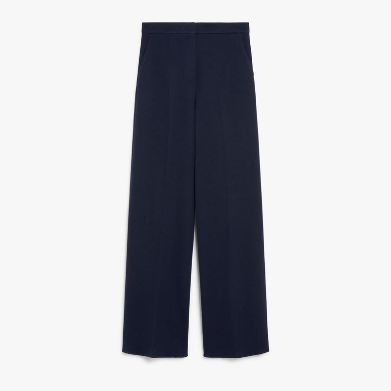 Cotton and wool jersey trousers