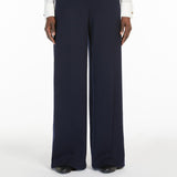 Cotton and wool jersey trousers