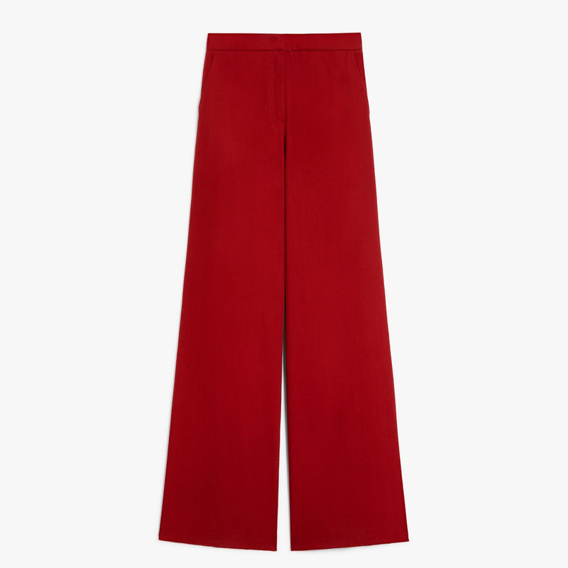 Cotton drill straight trousers