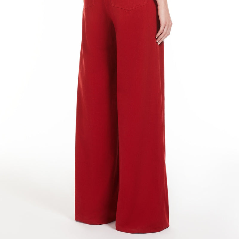 Cotton drill straight trousers