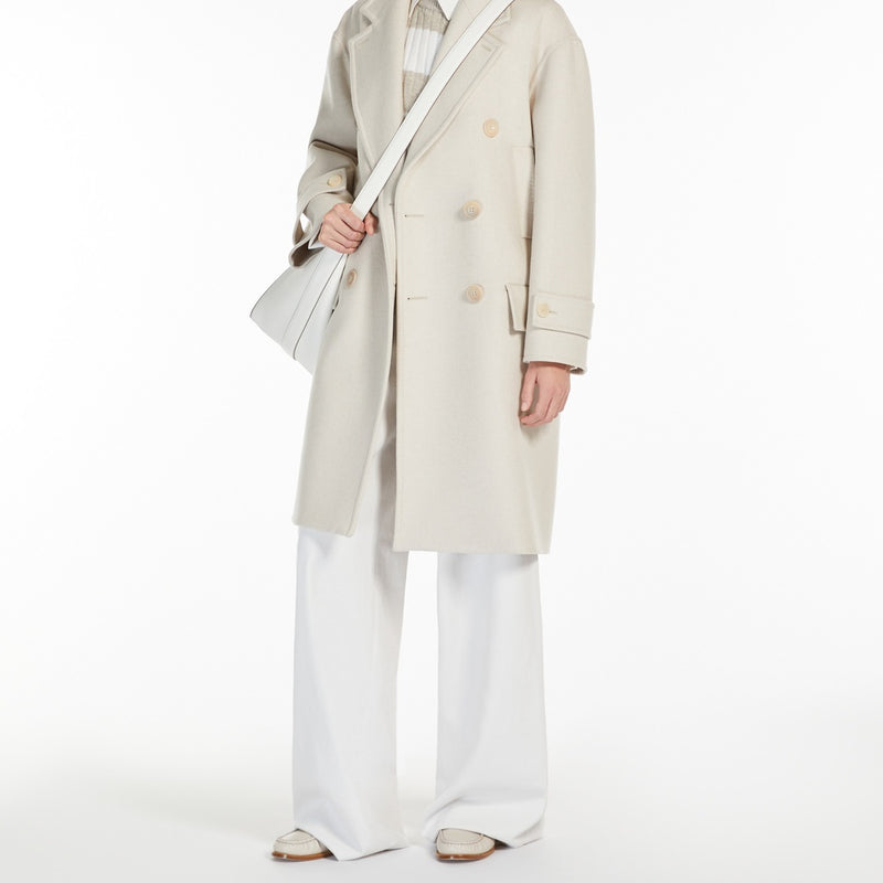 Cotton drill straight trousers