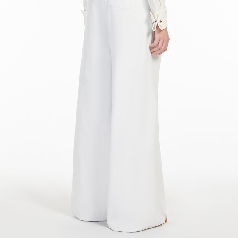 Cotton drill straight trousers