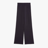 Wide-leg viscose knit trousers