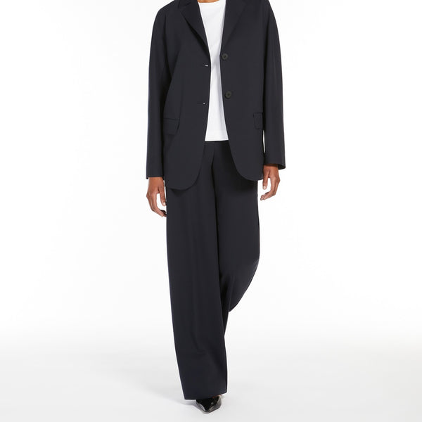 Straight-fit technical jersey trousers