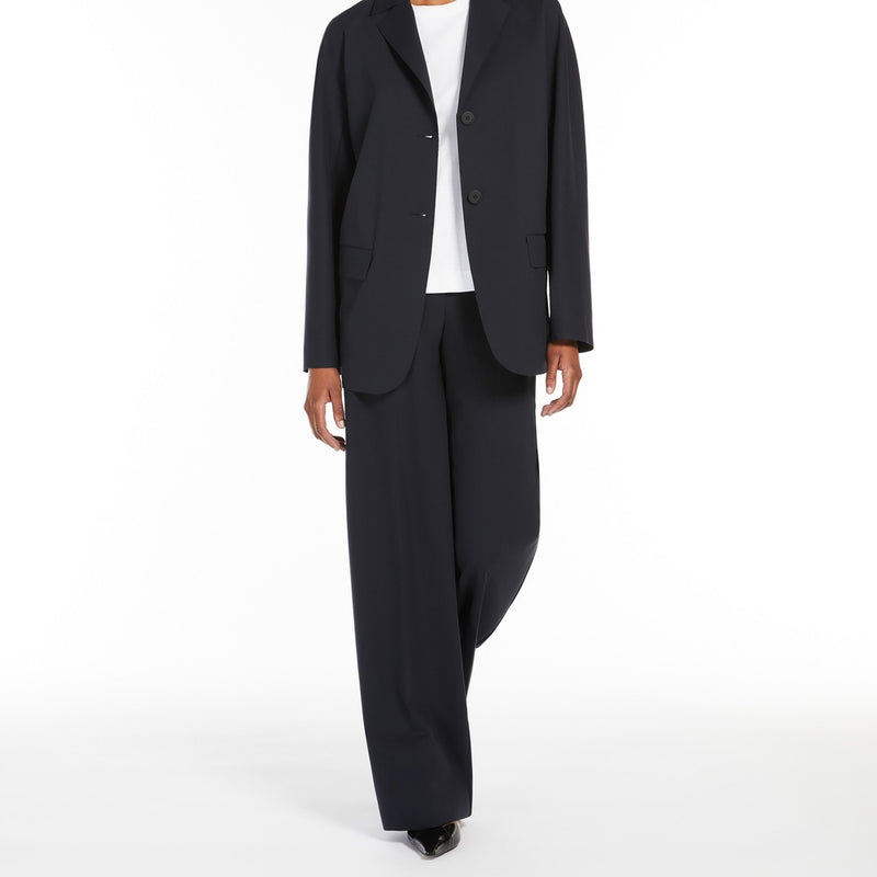 Straight-fit technical jersey trousers