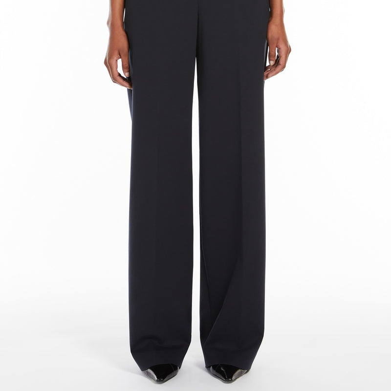 Straight-fit technical jersey trousers