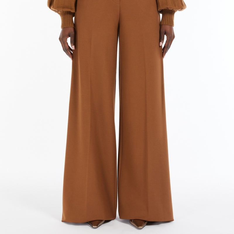 Compact jersey trousers