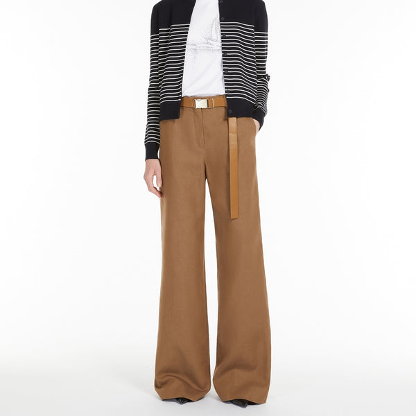 Cotton and linen trousers