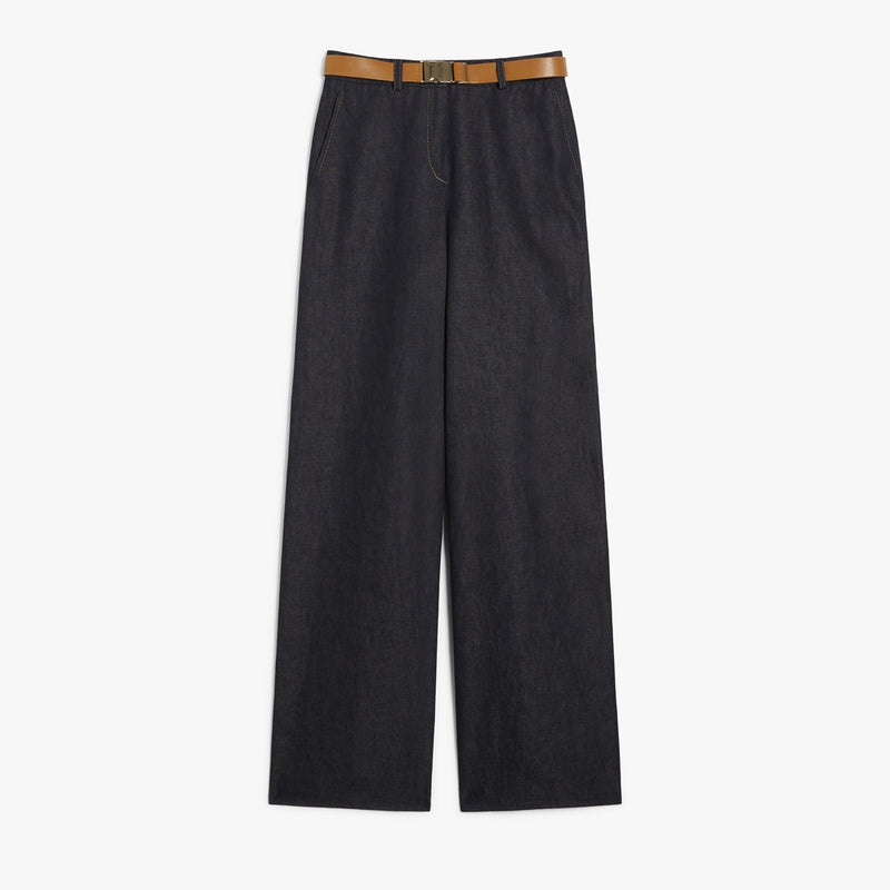 Cotton and linen trousers