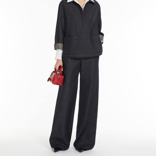 Cotton and linen trousers