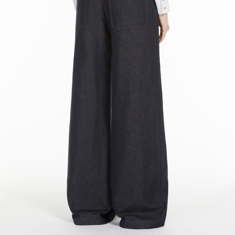 Cotton and linen trousers