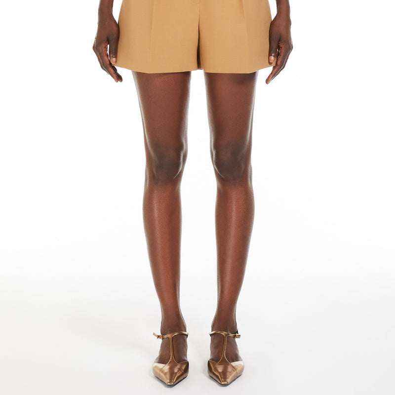 Wool canvas shorts