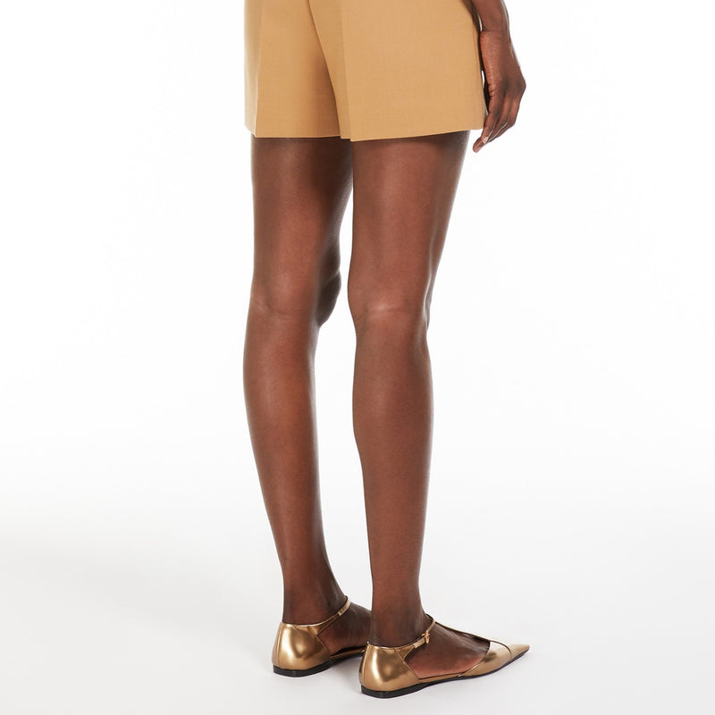 Wool canvas shorts