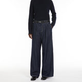 Wide-leg denim jeans
