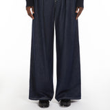 Wide-leg denim jeans