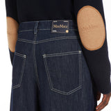 Wide-leg denim jeans