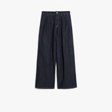 Wide-leg denim jeans