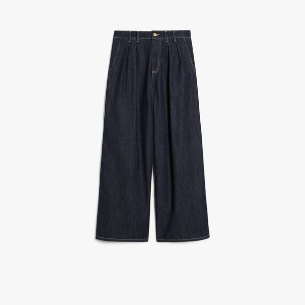 Wide-leg denim jeans