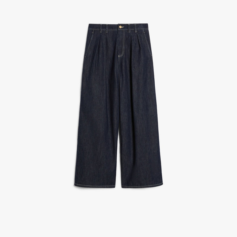 Wide-leg denim jeans