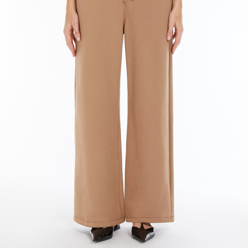 Wide jersey trousers