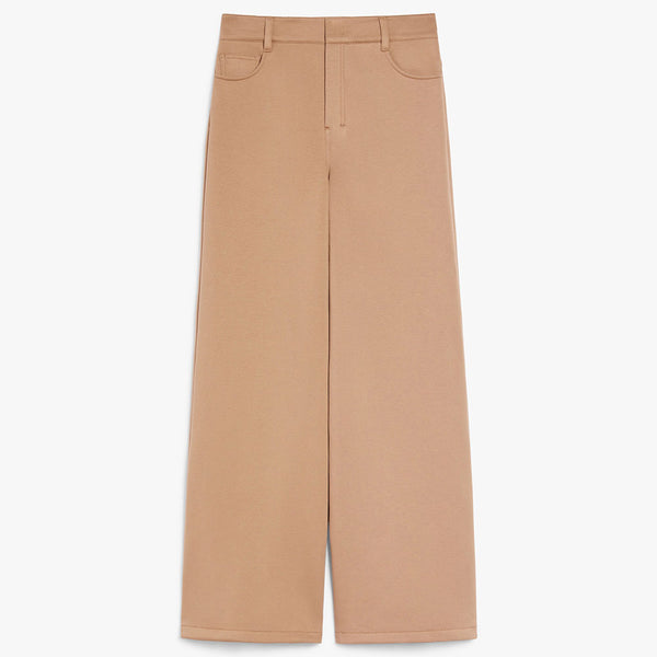 Wide jersey trousers