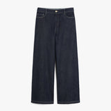 Wide-leg denim jeans