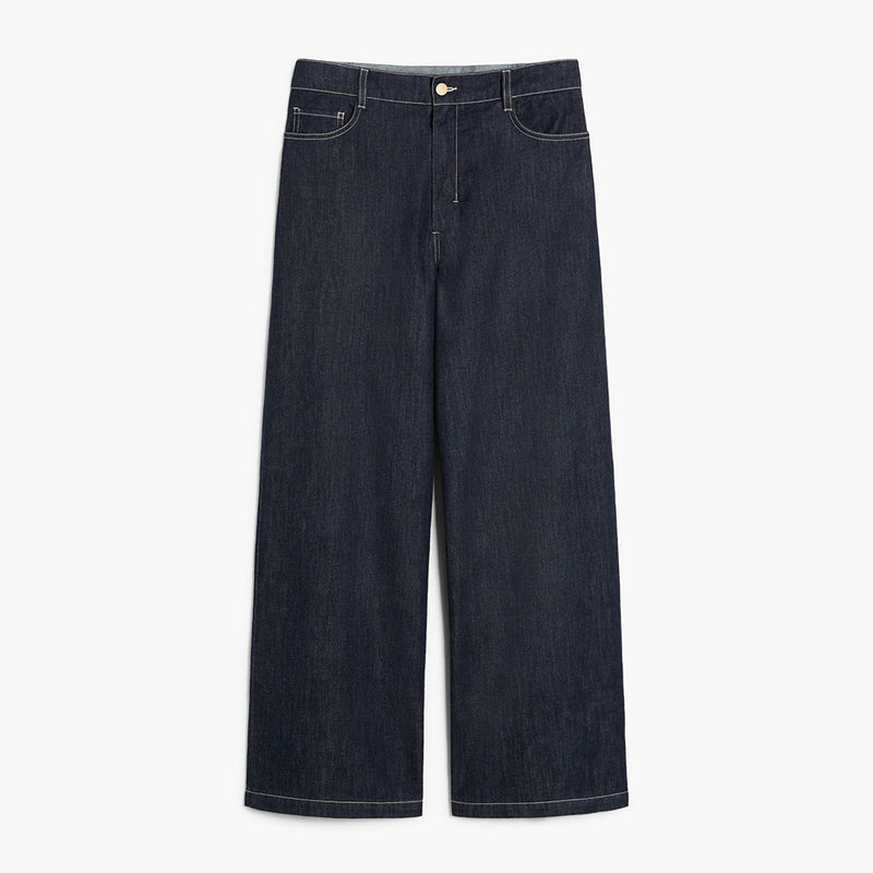 Wide-leg denim jeans