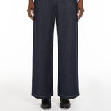Wide-leg denim jeans