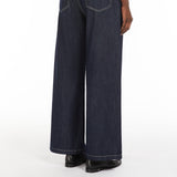 Wide-leg denim jeans
